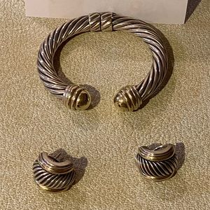 DAVID YURMAN CLASSIC EARRINGS & BRACELET